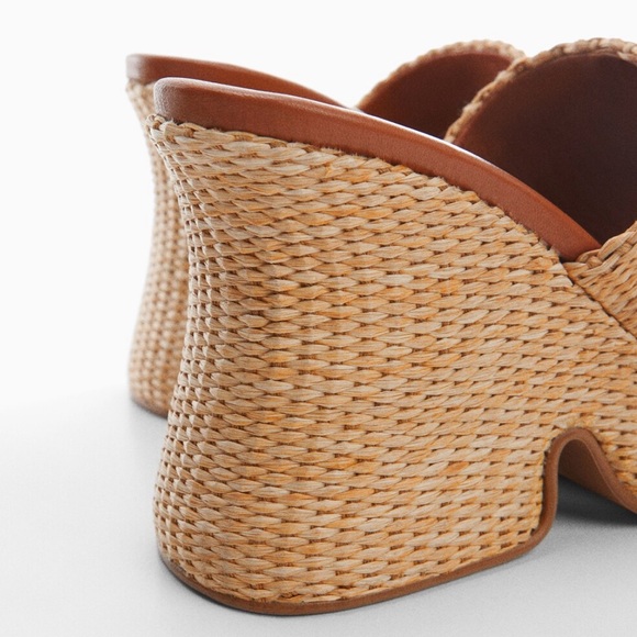 Mango x Simon Miller Natural fibre wedge sandals woven platform - Picture 2 of 9